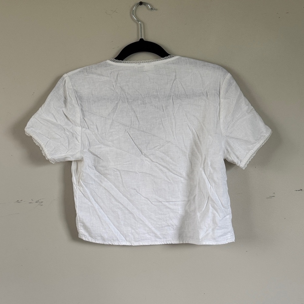 Joie White Button Front Blouse Lightweight Summer Top XS - Picture 3 of 3